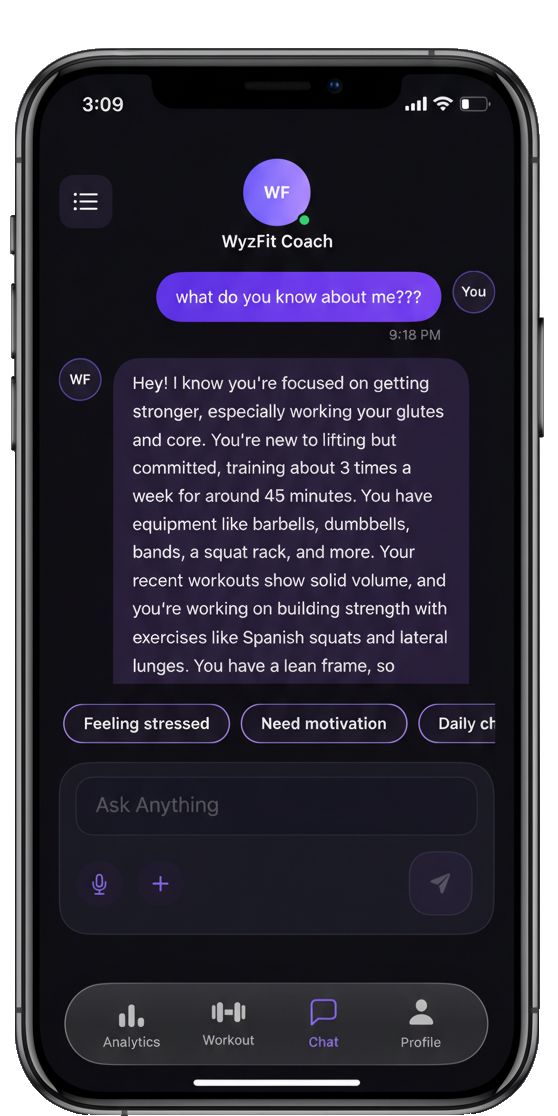 WyzFit coach chat